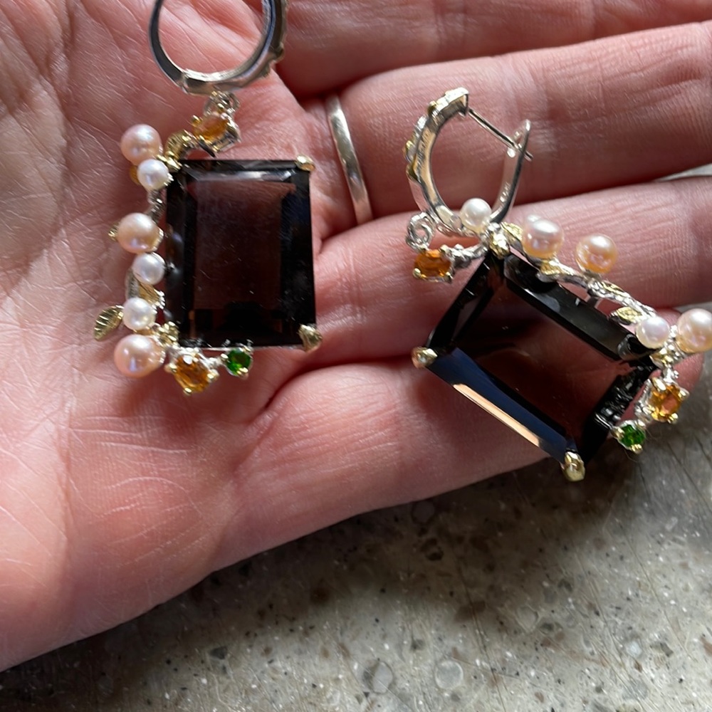 Custom made sterling silver earrings